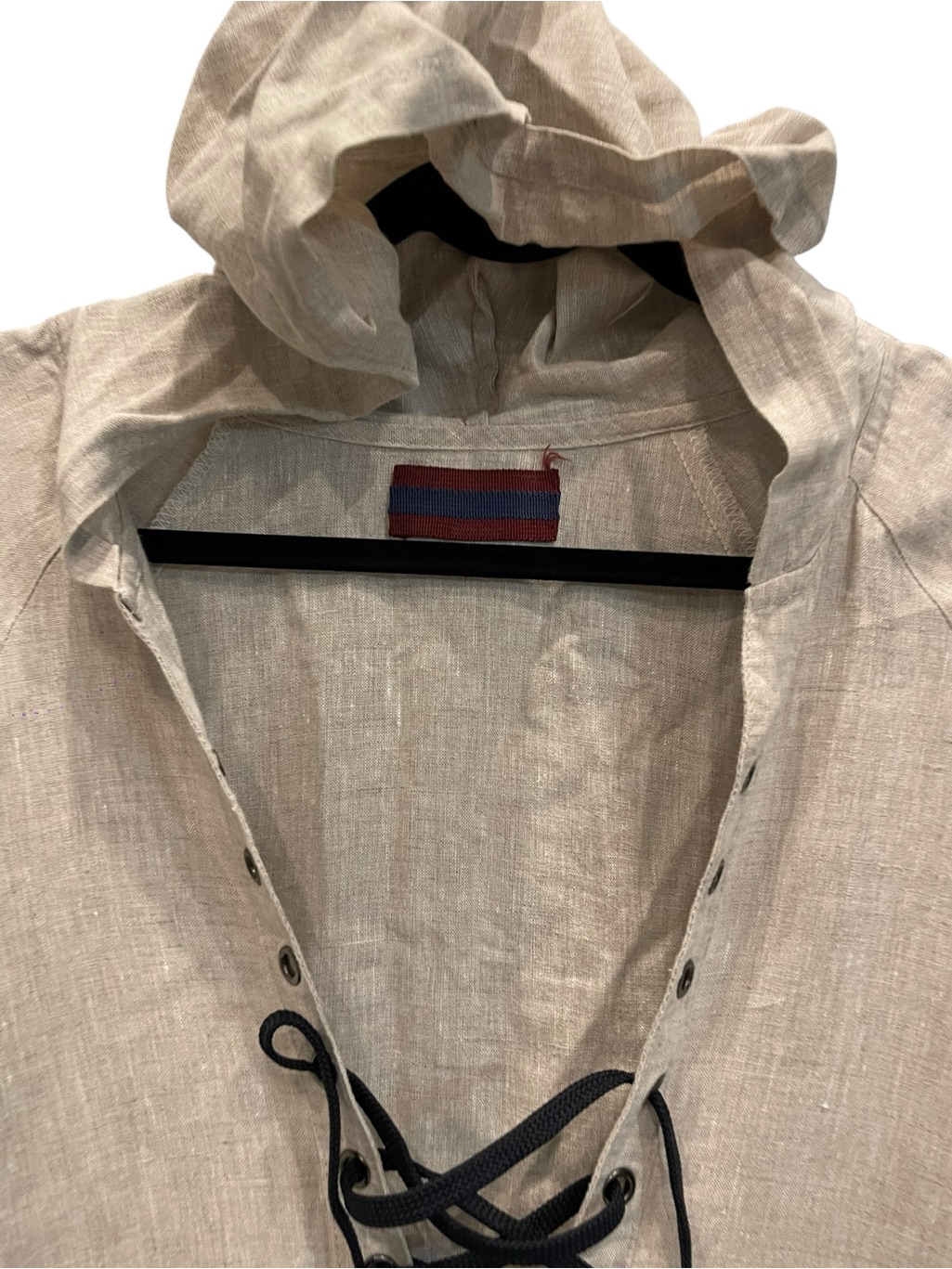 Albus Lumen Beige Linen Hoodie Dress Size:6 — image 3 of 8